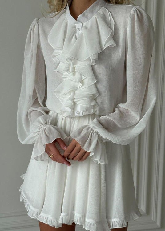 Brigitte Ruffled Mini Dress - Elegant Occasion Dress for Women - Image 4