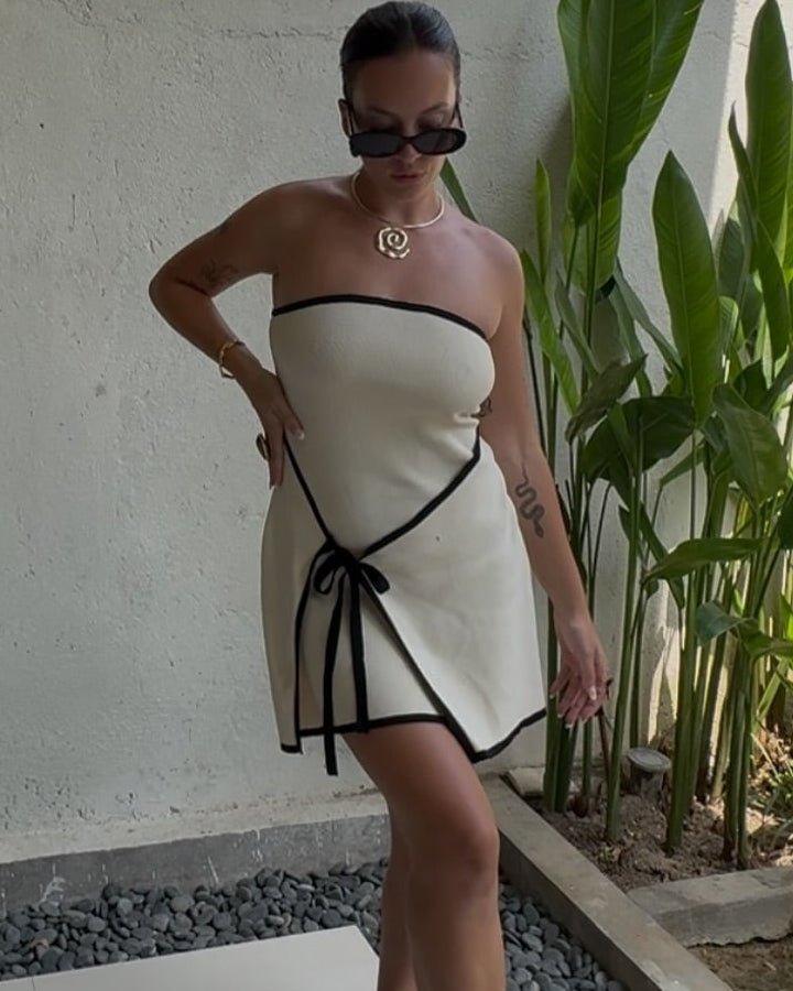 Ahana Backless Lace-Up Mini Dress - Elegant Occasion Dress for Women - Image 5