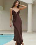 Celeste Backless Tie-Front Cami Dress - Elegant Occasion Dress for Women