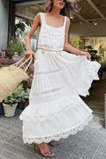 Celeste Boho Lace Patchwork Ruffle Maxi Dress - Elegant Occasion Dress for Women - Image 2