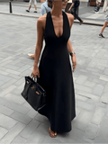 Erica Deep V-Neck Halter Maxi Dress - Elegant Occasion Dress for Women - Image 5