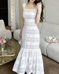 Laura Embroidered Lace Fishtail Dress - Elegant Occasion Dress for Women