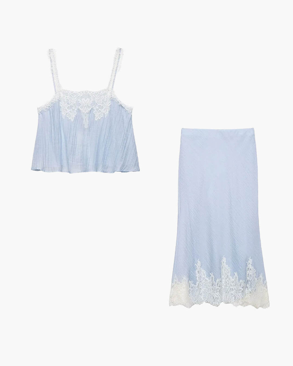 Celeste Lace Two Piece Skirt Set - Women's Crop Top and Midi Skirt Set - Image 6
