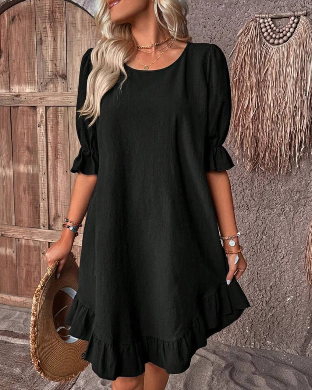 Mia Ruffle Hem Smock Dress - Elegant Occasion Dress for Women - Image 6
