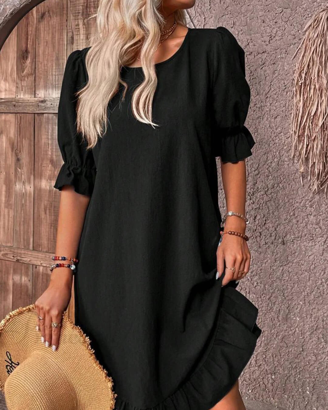 Mia Ruffle Hem Smock Dress - Elegant Occasion Dress for Women - Image 2