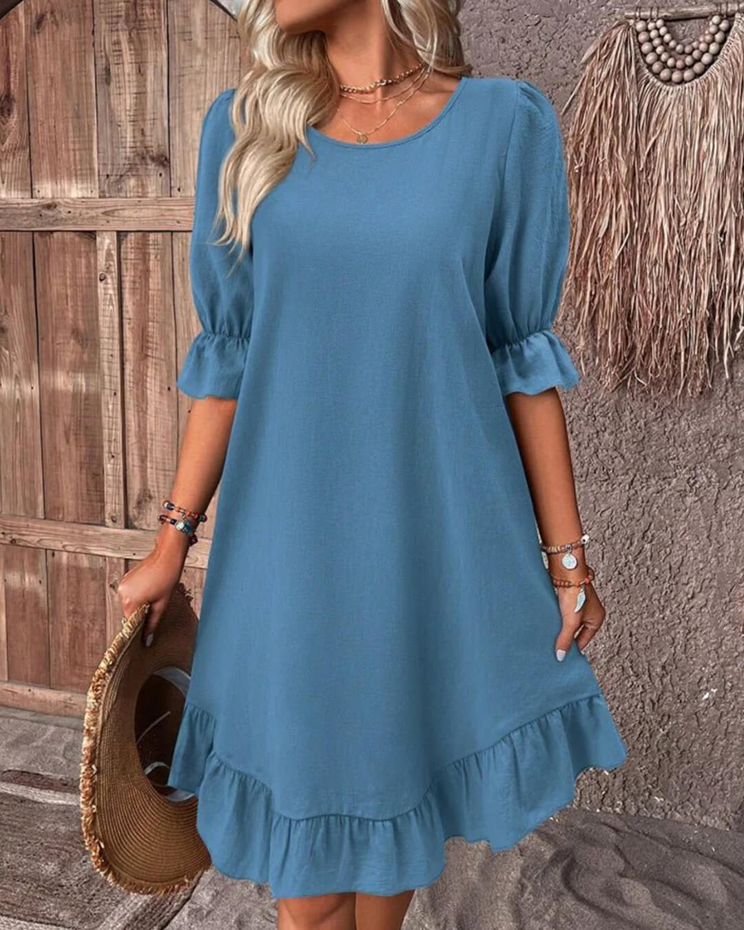 Mia Ruffle Hem Smock Dress - Elegant Occasion Dress for Women - Image 7