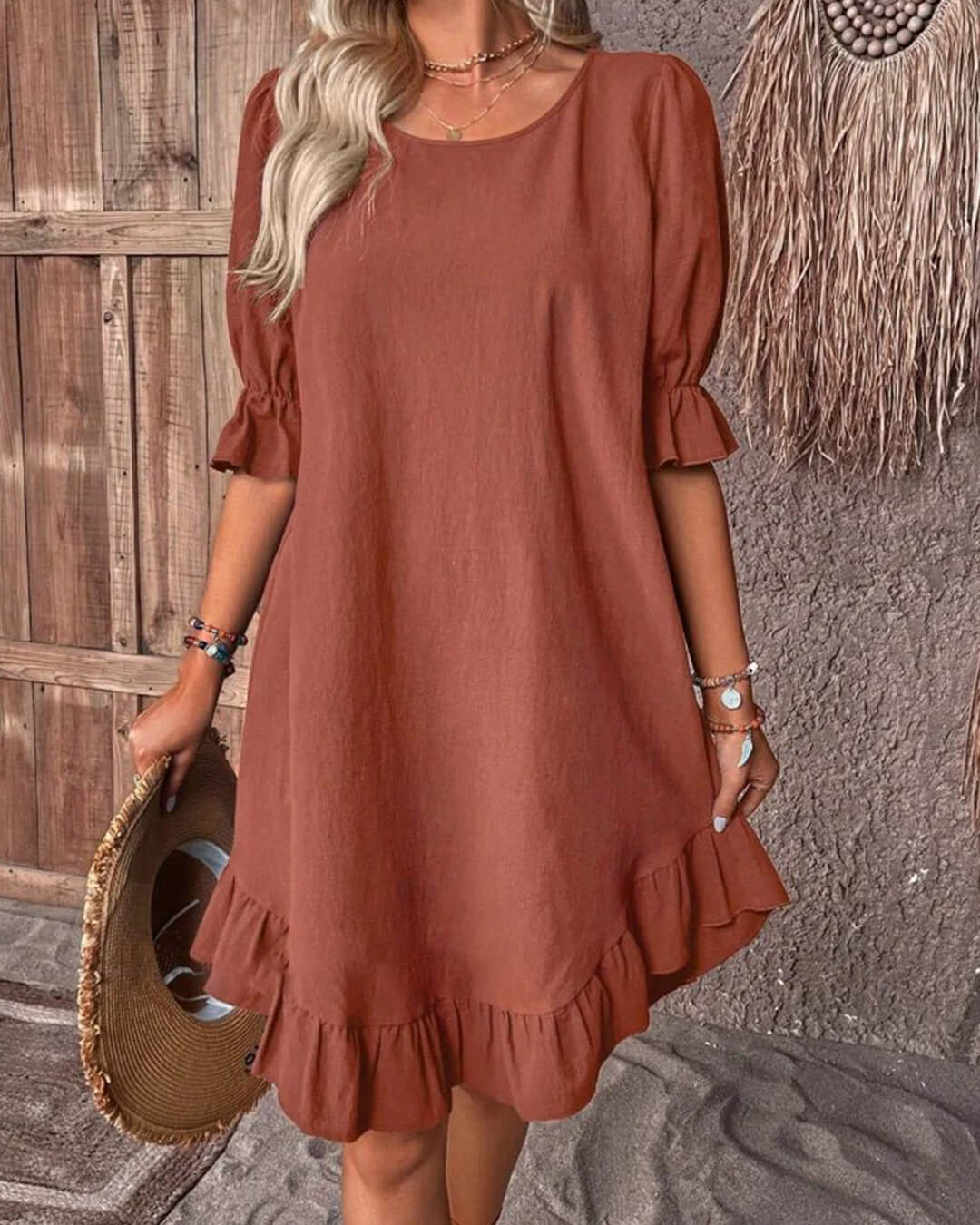 Mia Ruffle Hem Smock Dress - Elegant Occasion Dress for Women - Image 8