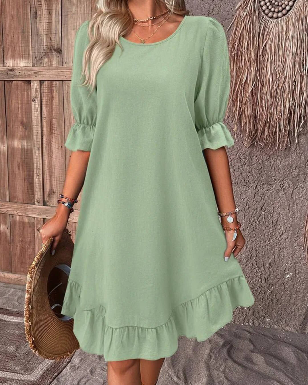 Mia Ruffle Hem Smock Dress - Elegant Occasion Dress for Women - Image 11
