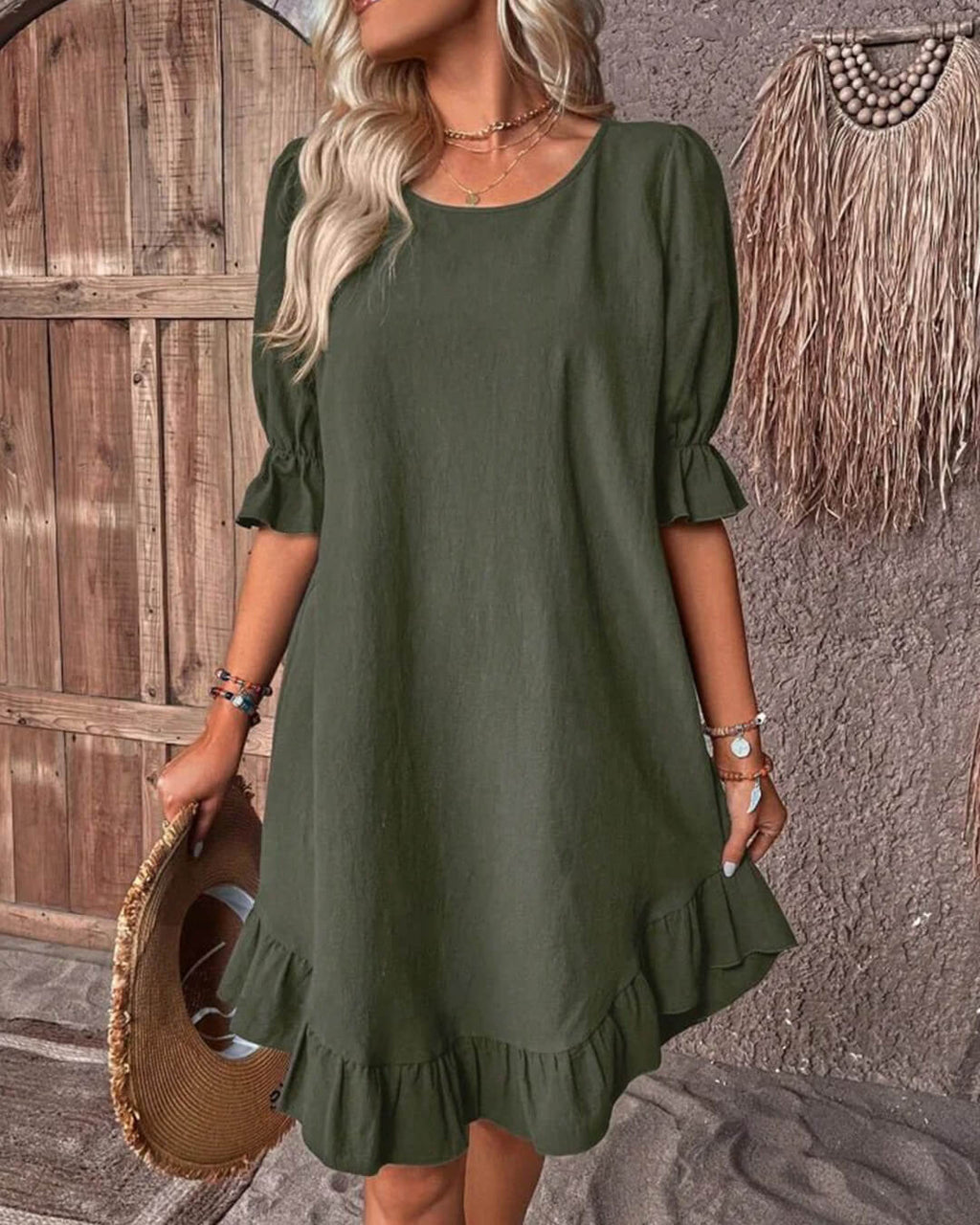 Mia Ruffle Hem Smock Dress - Elegant Occasion Dress for Women - Image 13