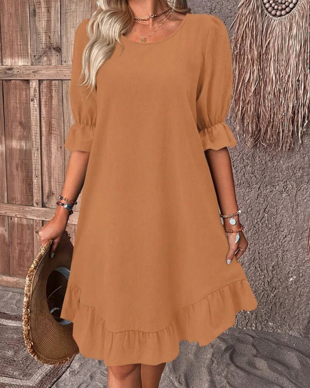 Mia Ruffle Hem Smock Dress - Elegant Occasion Dress for Women - Image 14