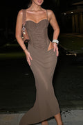 Jasmin Sheer Mesh Cutout Cami Maxi Dress - Elegant Occasion Dress for Women - Image 2