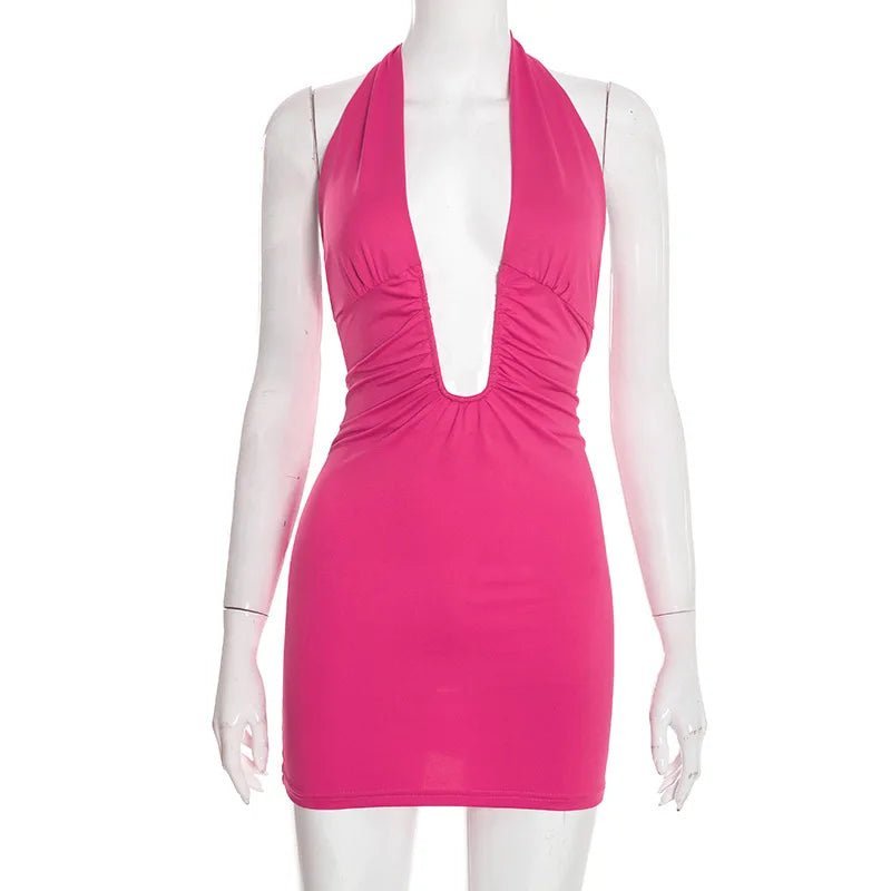 Mila Ruched Halter Mini Dress - Elegant Occasion Dress for Women - Image 4