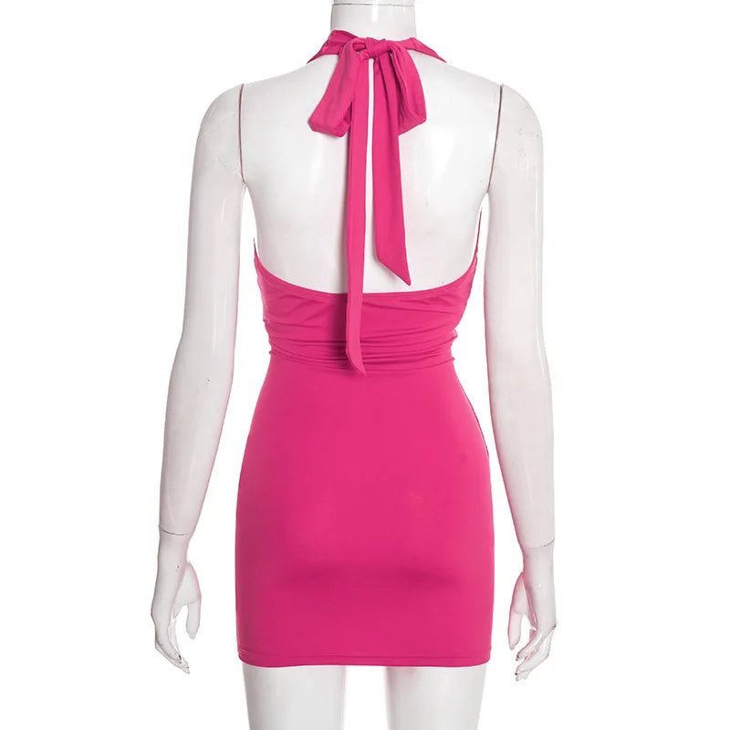 Mila Ruched Halter Mini Dress - Elegant Occasion Dress for Women - Image 5