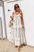 Emiliana Ruffle Hem Flowy Maxi Dress - Elegant Occasion Dress for Women