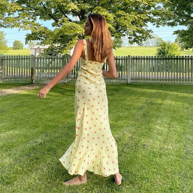 Iris Flared Ruffle Floral Dress - Elegant Occasion Dress for Women - Image 3