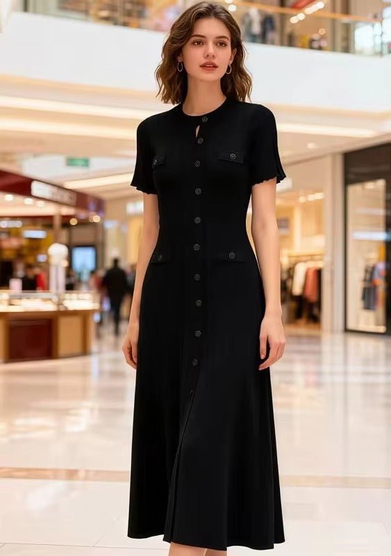 Beatrice Button-Front Knit Midi Dress - Elegant Occasion Dress for Women - Image 5