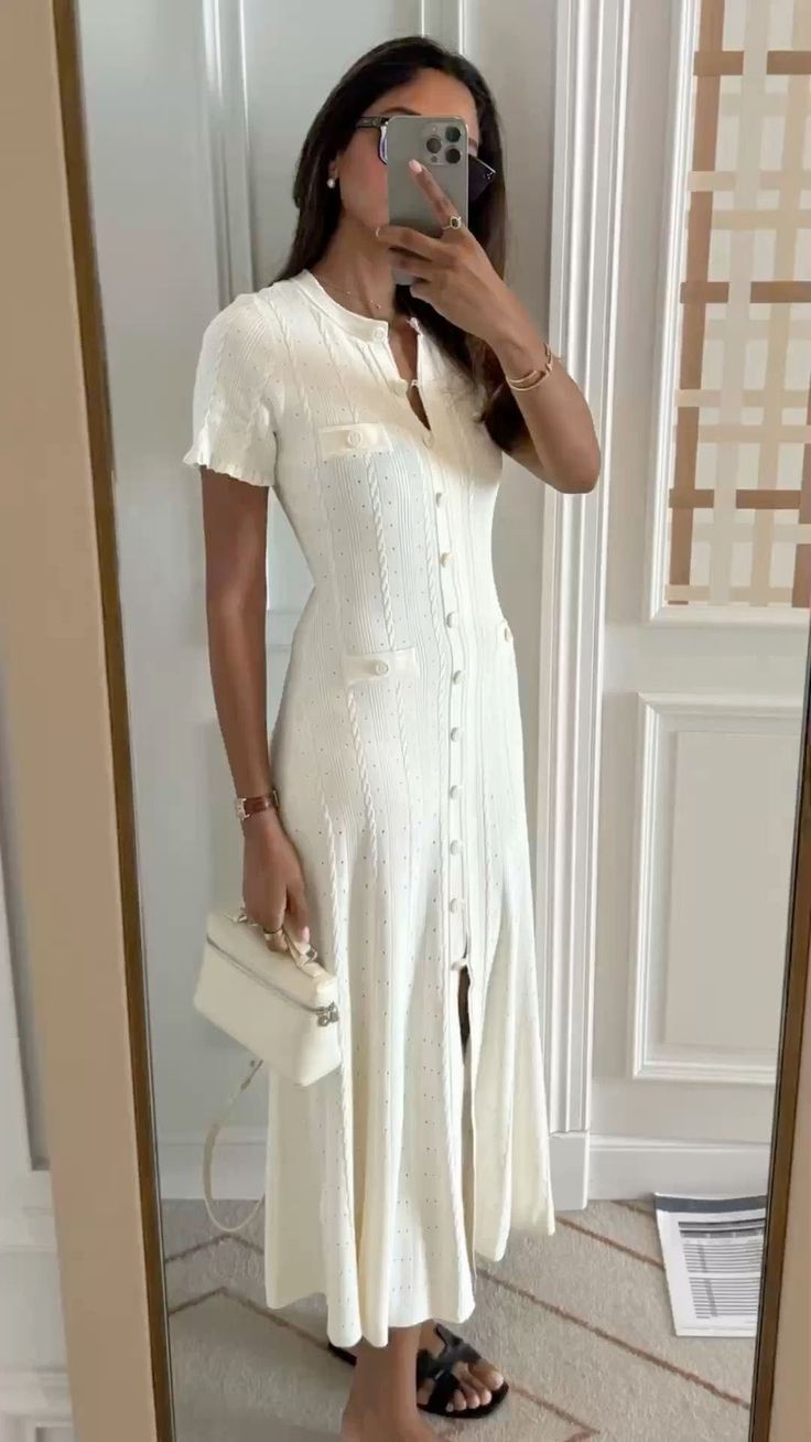 Beatrice Button-Front Knit Midi Dress - Elegant Occasion Dress for Women - Image 3