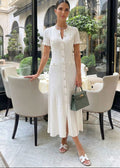 Beatrice Button-Front Knit Midi Dress - Elegant Occasion Dress for Women