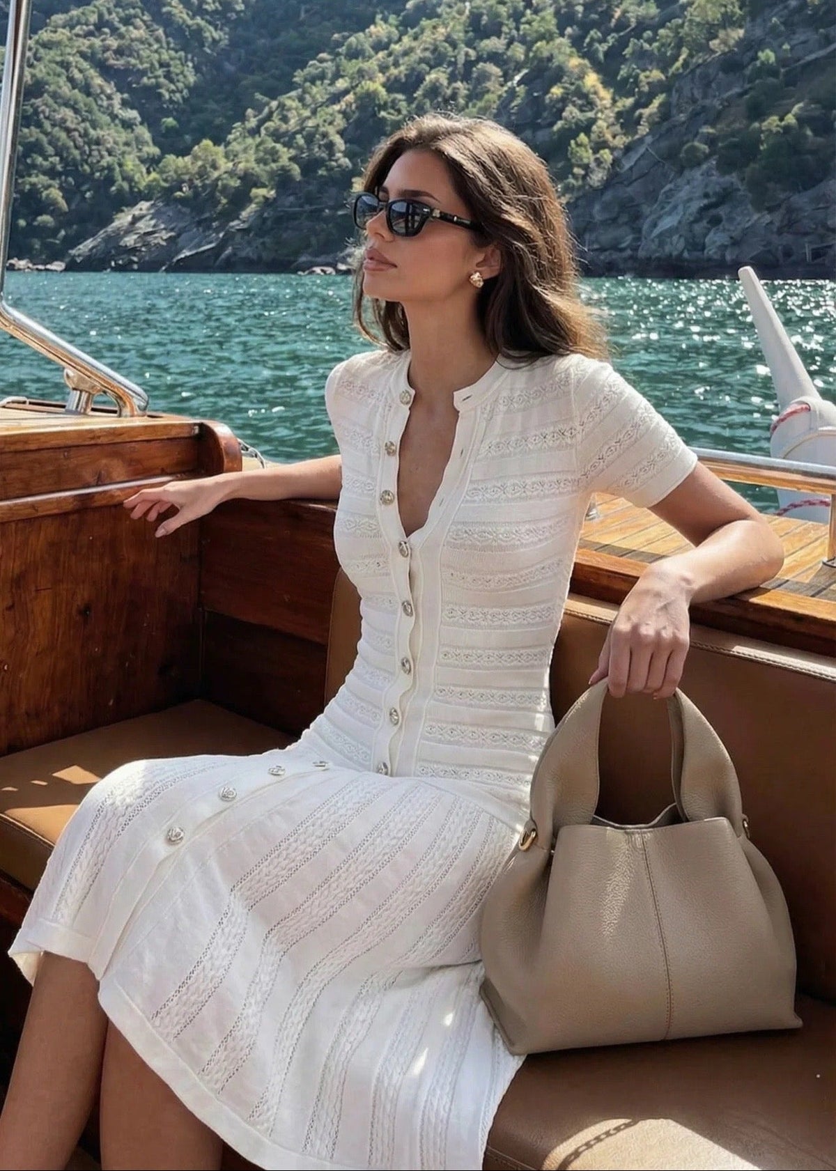 Hannelore Knitted Slim Fit Long Dress - Elegant Occasion Dress for Women