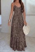 Fiona Leopard Flowy Maxi Dress - Elegant Occasion Dress for Women - Image 2