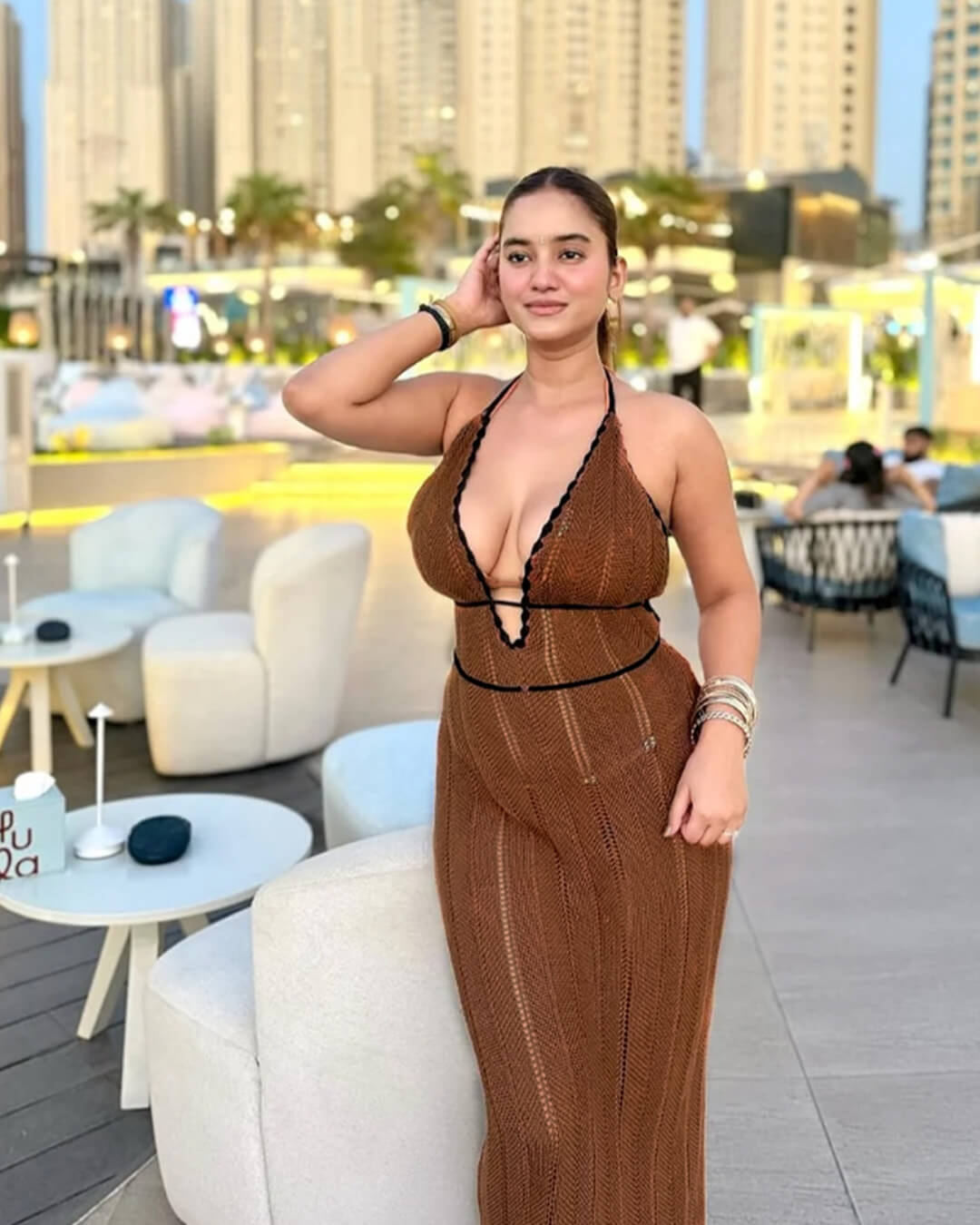 Harley Lace Up Halter Maxi Dress - Elegant Occasion Dress for Women - Image 8