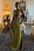 Hillary Beaded Halter Maxi Dress - Elegant Occasion Dress for Women - Image 2