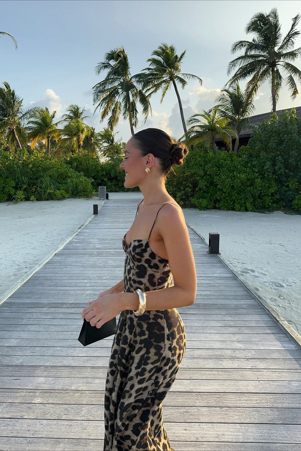 Women's Leopard Print Spaghetti Strap Woven Maxi Dress - Sexy Summer Evening Style - Image 5