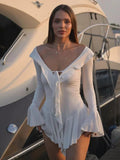 Nicole V-Neck Ruffle Mini Dress - Elegant Occasion Dress for Women