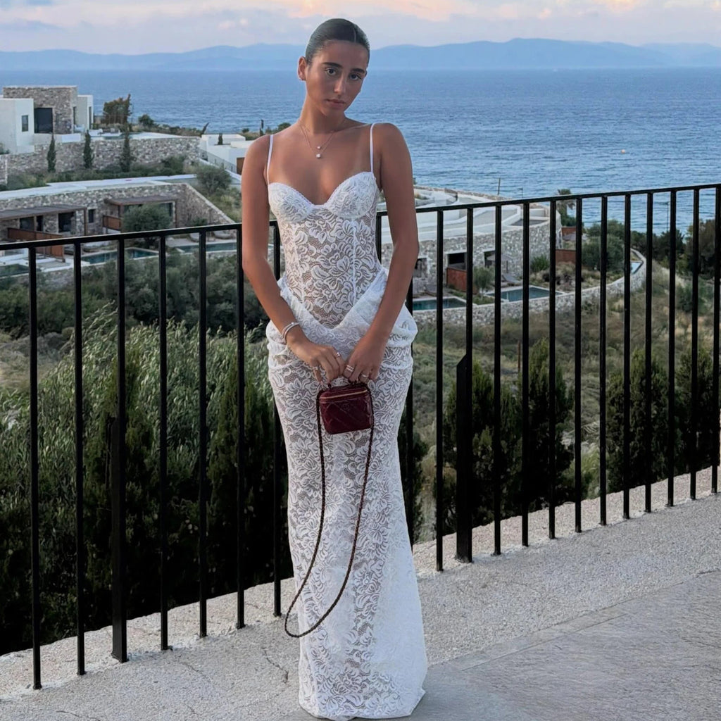 Isabella Corset Lace Maxi Dress - Elegant Occasion Dress for Women - Image 3