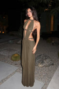 Isolde Ruched Cut Out Maxi Dress - Elegant Occasion Dress for Women
