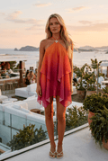Ivy Ombre Halter Tiered Mini Dress - Elegant Occasion Dress for Women