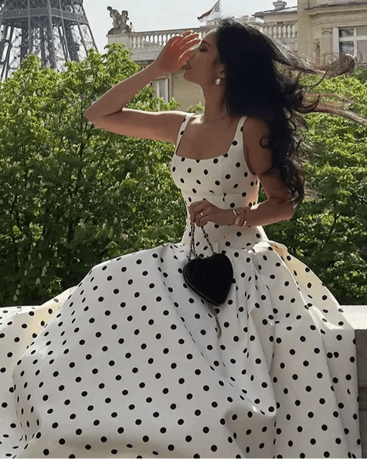 Jasmine Polka Dot Midi Dress - Elegant Occasion Dress for Women - Image 5