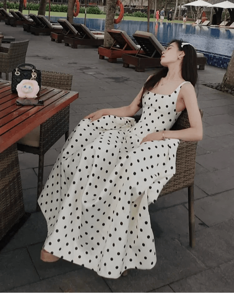 Jasmine Polka Dot Midi Dress - Elegant Occasion Dress for Women - Image 4