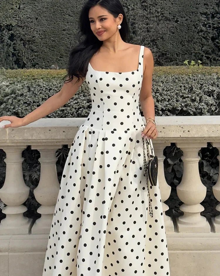 Jasmine Polka Dot Midi Dress - Elegant Occasion Dress for Women - Image 3