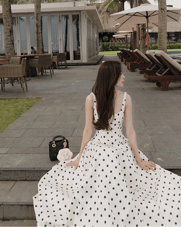 Jasmine Polka Dot Midi Dress - Elegant Occasion Dress for Women - Image 7