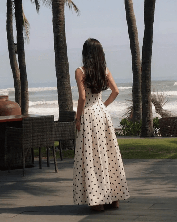 Jasmine Polka Dot Midi Dress - Elegant Occasion Dress for Women - Image 2