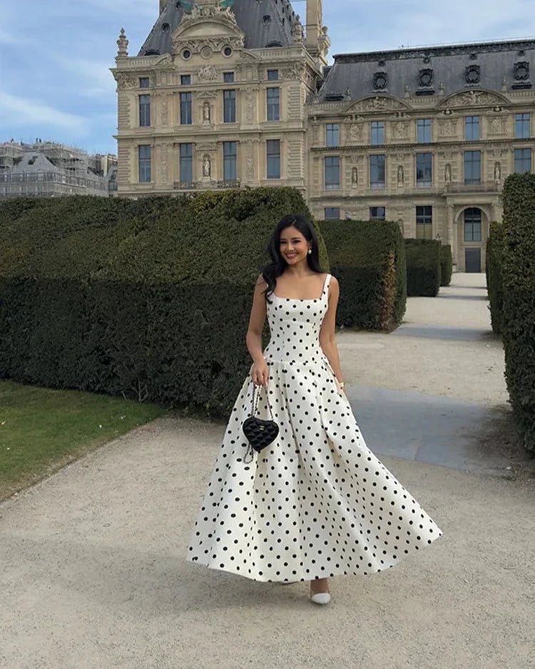 Jasmine Polka Dot Midi Dress - Elegant Occasion Dress for Women