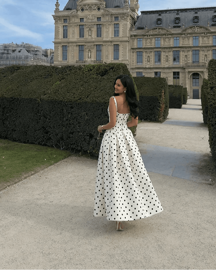Jasmine Polka Dot Midi Dress - Elegant Occasion Dress for Women - Image 9