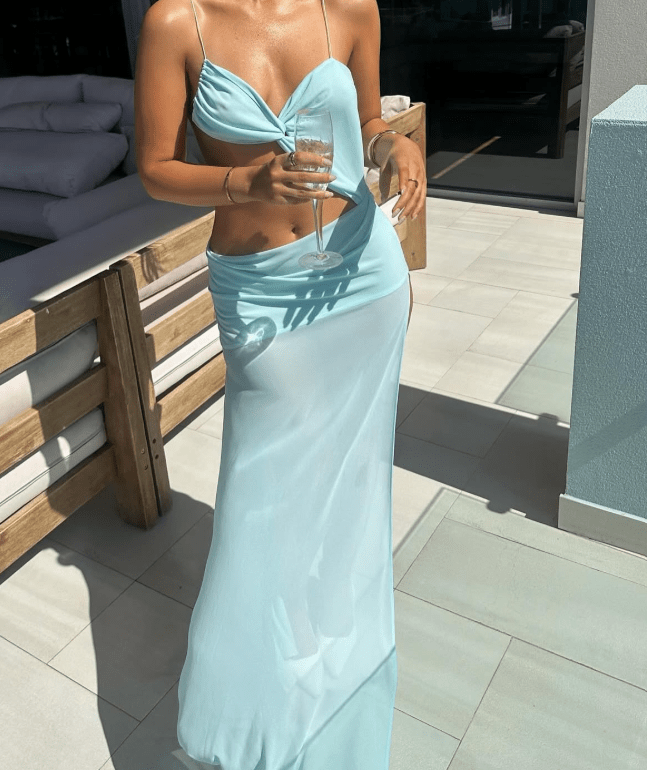 Beatrice Twist Cut Out Maxi Dress - Elegant Occasion Dress for Women