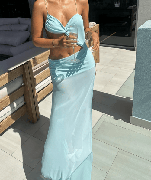 Beatrice Twist Cut Out Maxi Dress - Elegant Occasion Dress for Women
