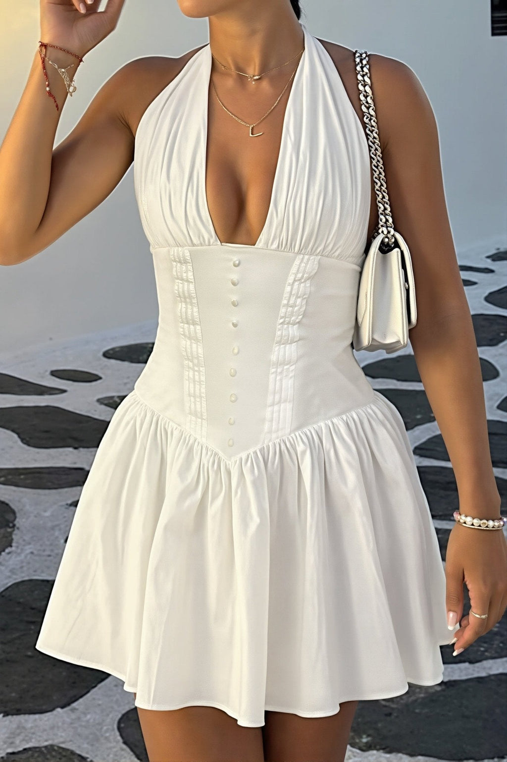 Kyra Halter Bodycon Mini Dress - Elegant Occasion Dress for Women