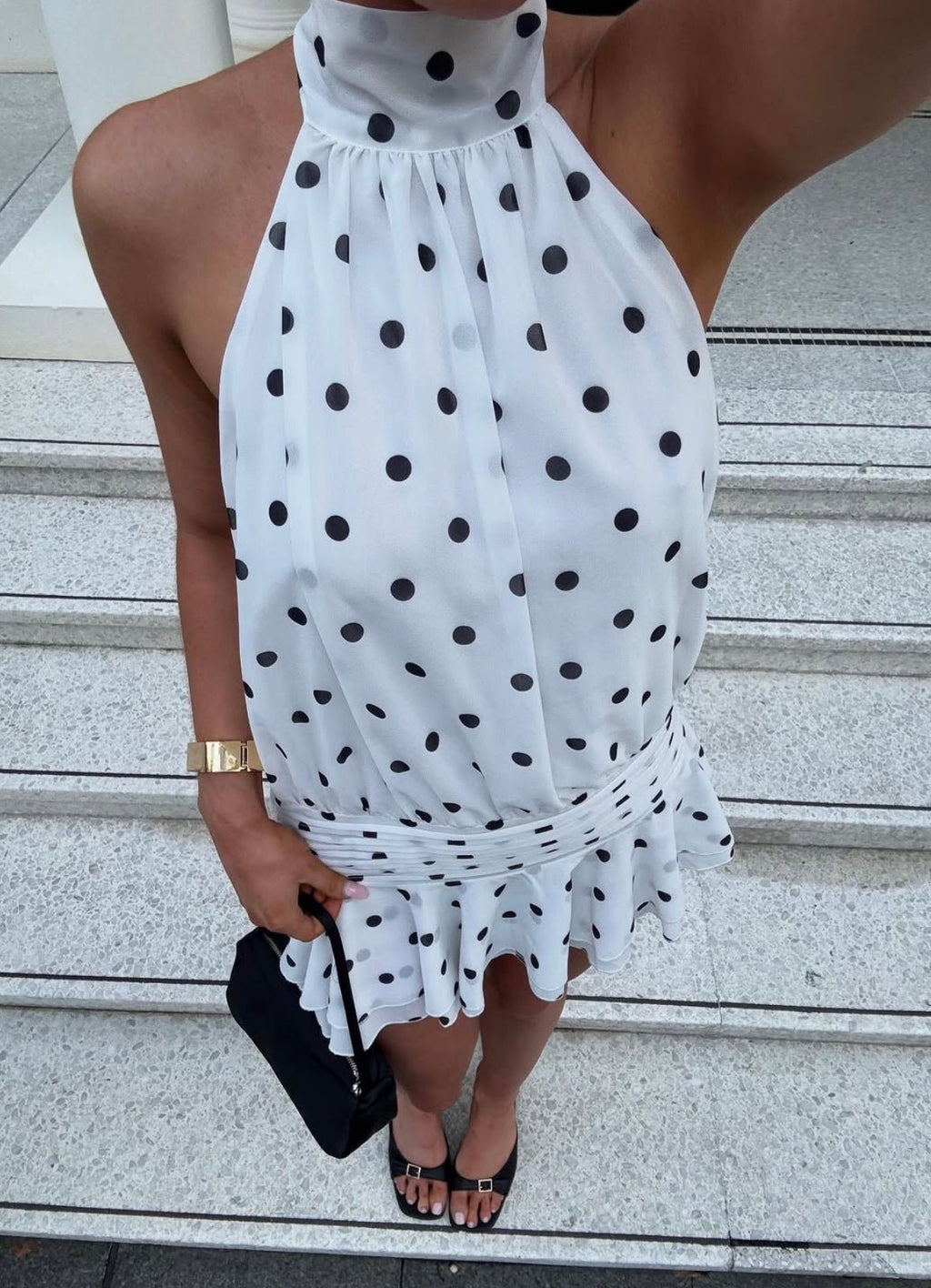 Lianna Polka Dot Halterneck Mini Dress - Elegant Occasion Dress for Women - Image 4