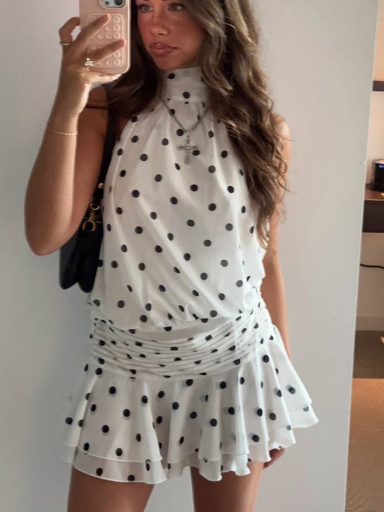 Lianna Polka Dot Halterneck Mini Dress - Elegant Occasion Dress for Women - Image 10