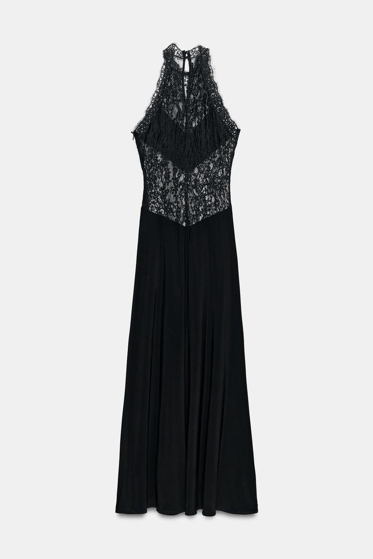 Lindsay Sheer Lace Halter Maxi Dress - Elegant Occasion Dress for Women - Image 2