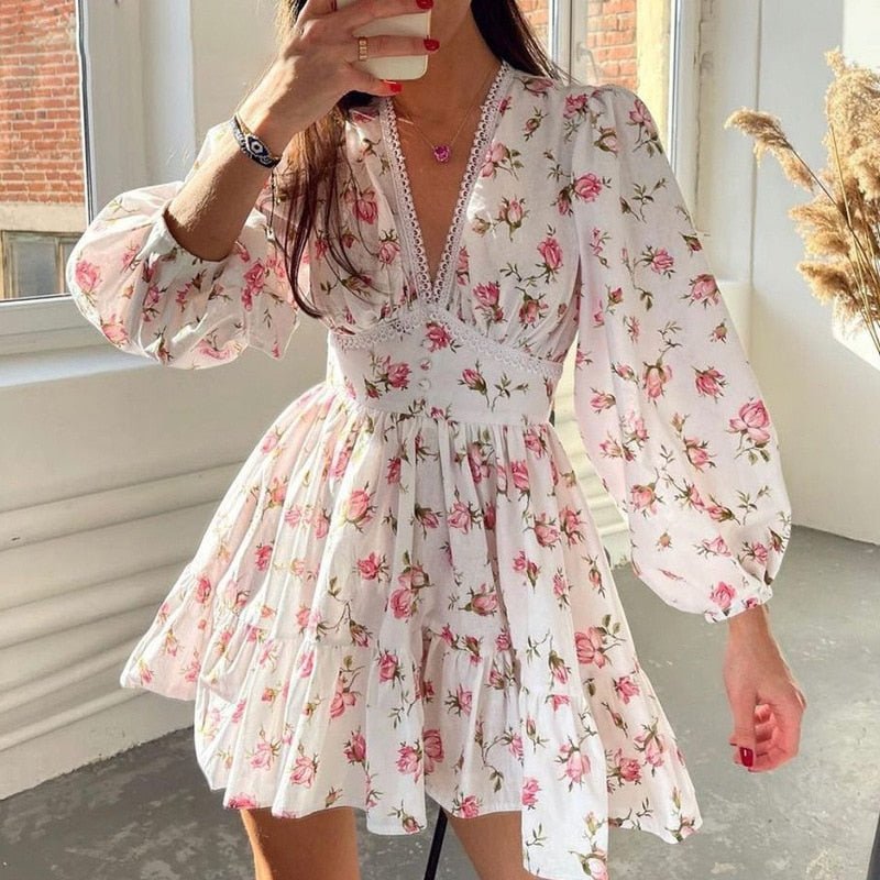 Lottie Floral Lace Mini Dress - Elegant Occasion Dress for Women - Image 4