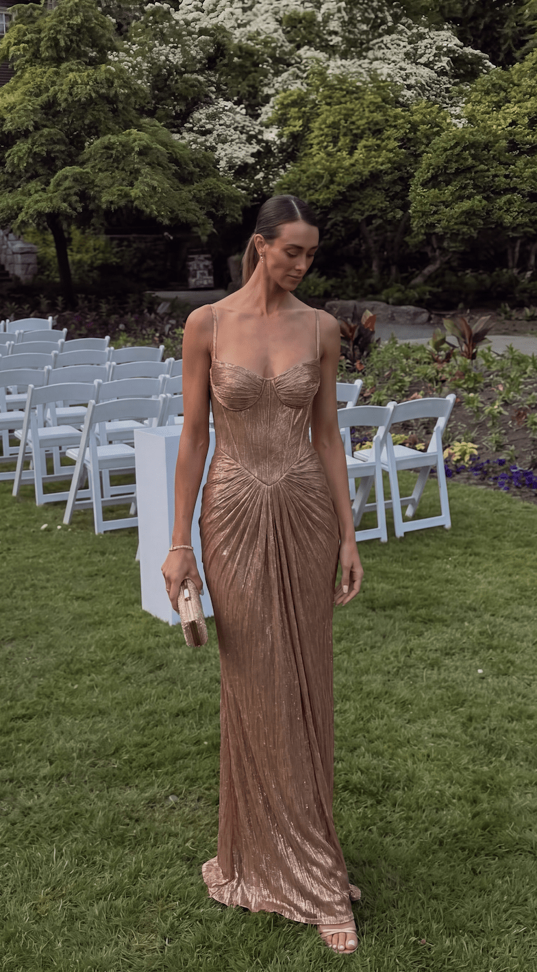Aisena Corset Pleated Gown - Elegant Occasion Dress for Women - Image 6