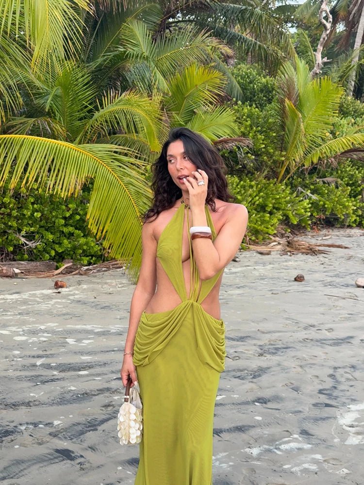 Margot Draped Backless Maxi Dress - Elegant Occasion Dress for Women - Image 5