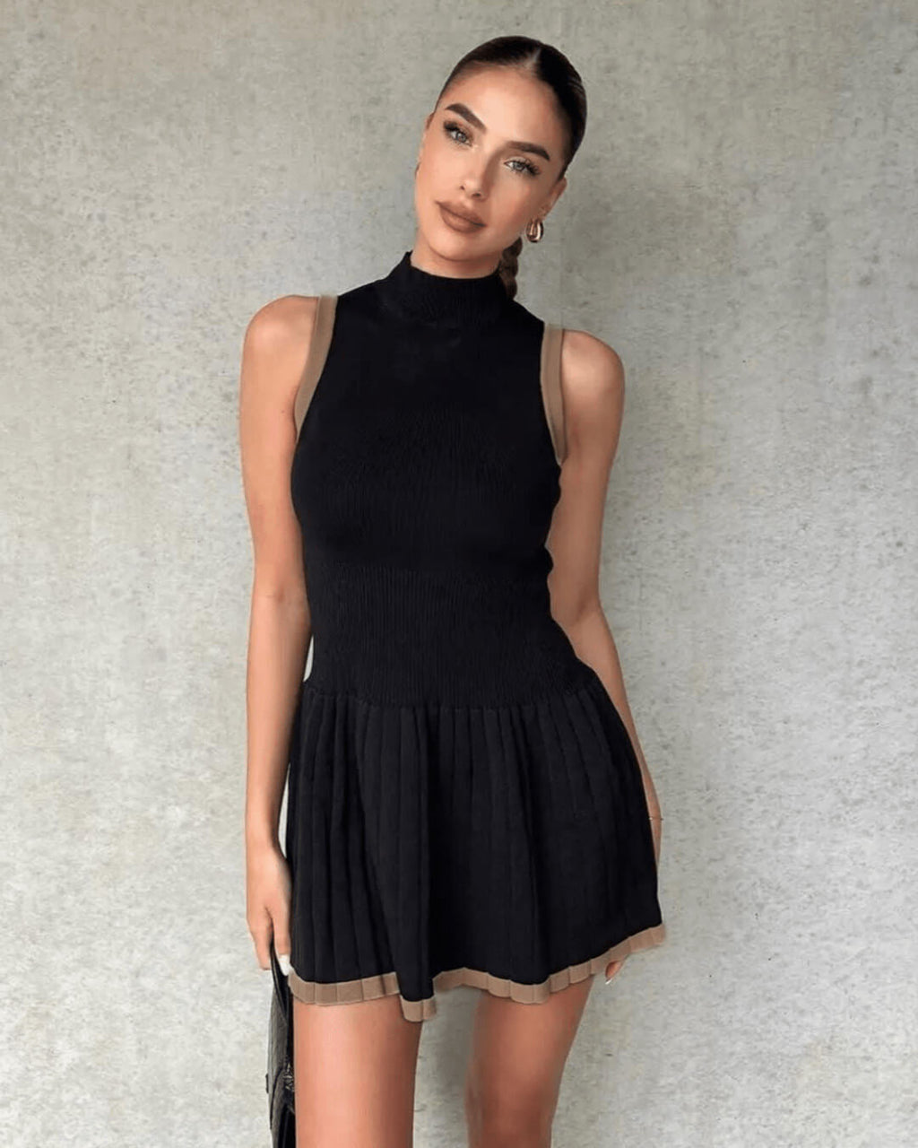 Alice Drop-Waist Contrast Knit Dress - Elegant Occasion Dress for Women - Image 7