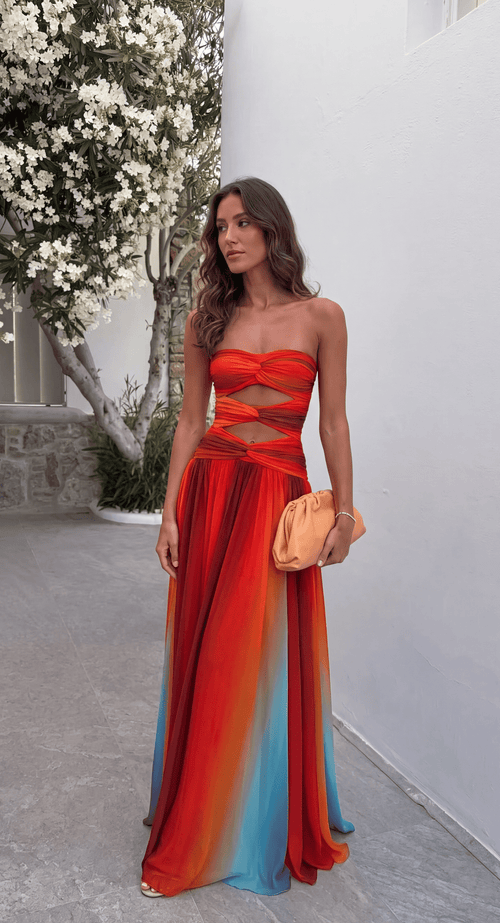 Aiselta Knot Maxi Dress - Elegant Occasion Dress for Women