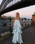 Nadia Tiered Ruffle Satin Maxi Dress - Elegant Occasion Dress for Women